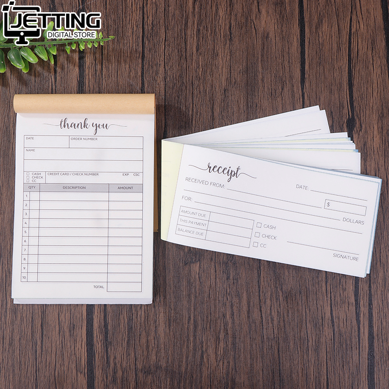 Carbon Copy Book - 1 Receipt Book Carbonless Paper Thank