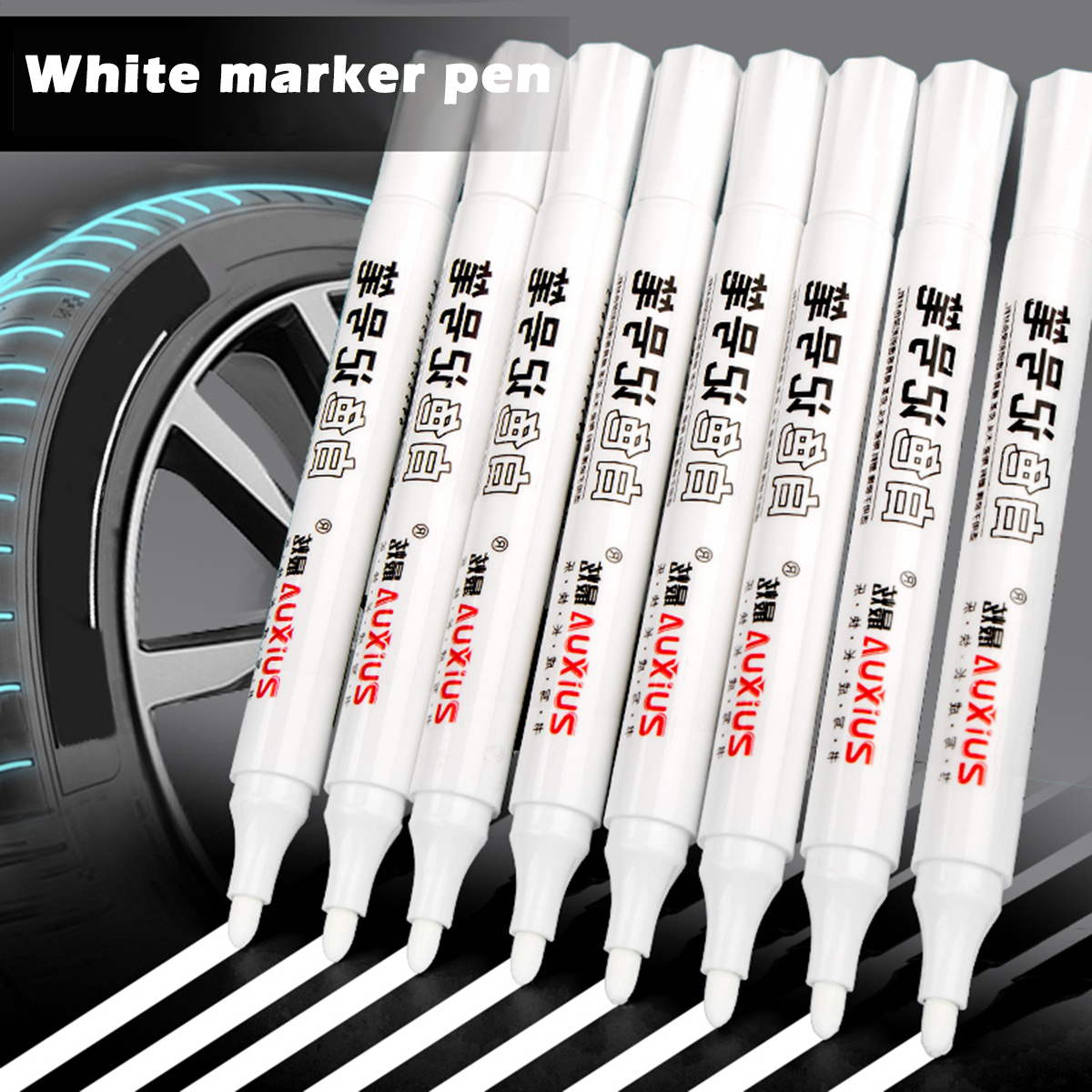 Gel Ink Pen Set - White Marker Pens Set 2.0mm Oily