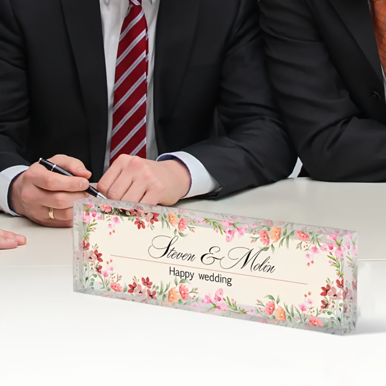 Desk Name Plate - Personalized Acrylic Desk Name Plate with