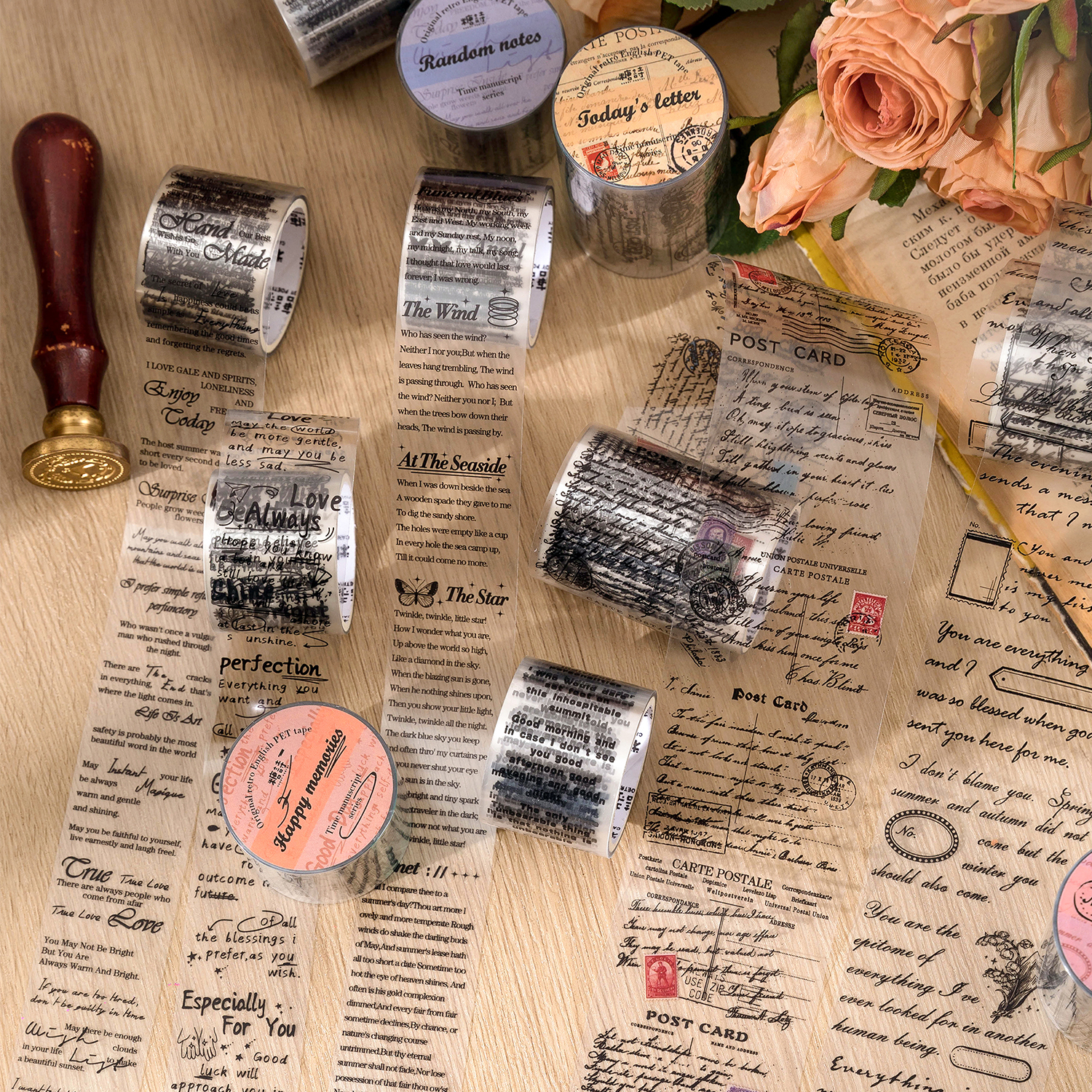 Label Printer Tape - 3cm/5cm*2m Transparent Material Tapes Letter English