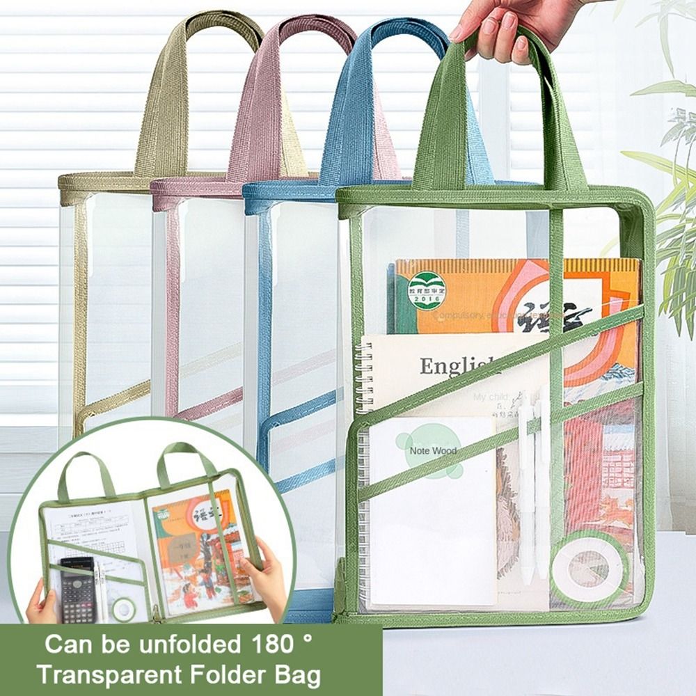 Is Stationery Office Supply - Transparent Document Bag Stationery Storage Folder