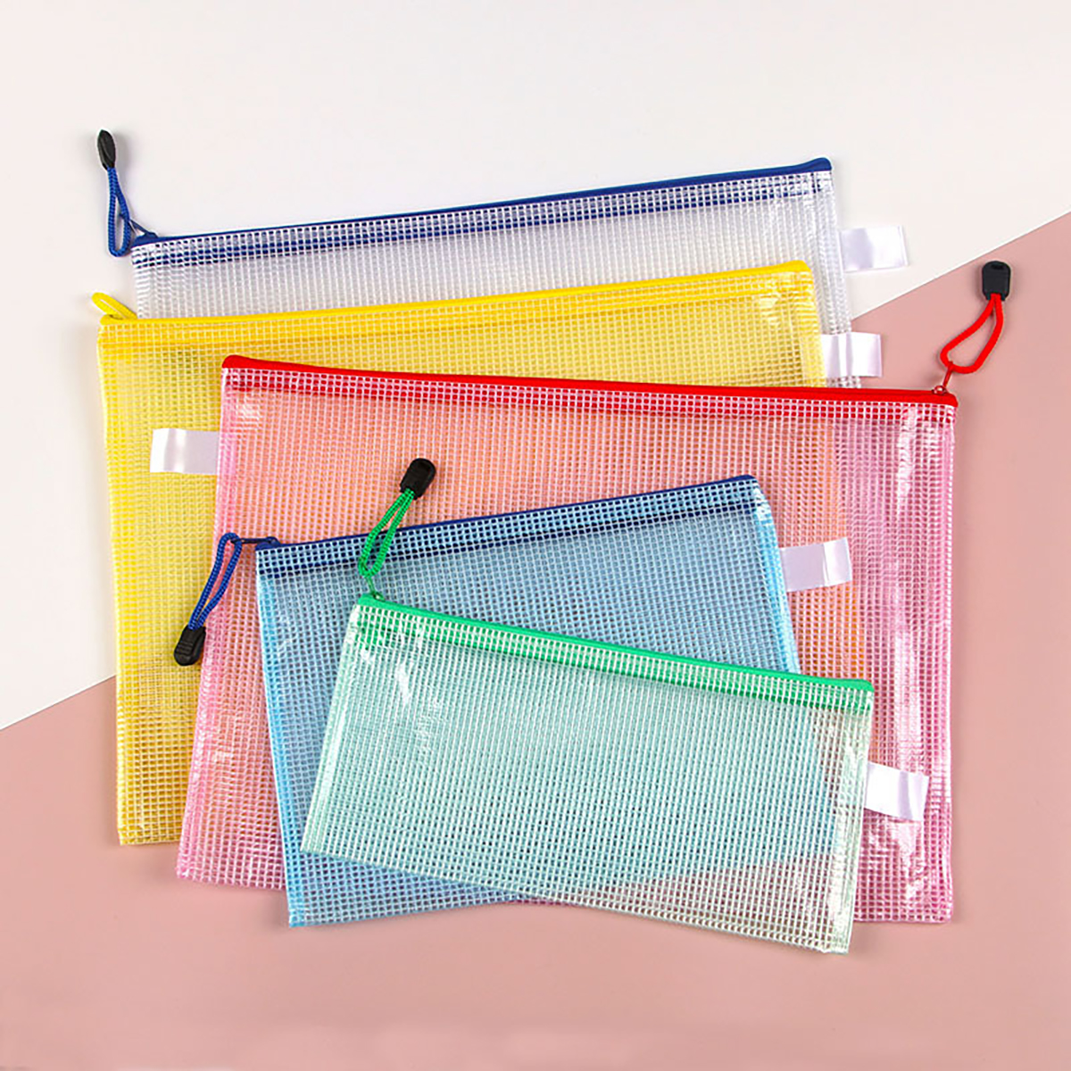 Is Stationery Office Supply - Stationery Storage Folder File Mesh Zipper