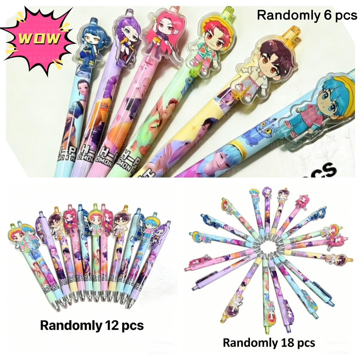 Gel Ink Pen Set - 6/12/18Pcs 0.5mm Black Gel Pen Smooth