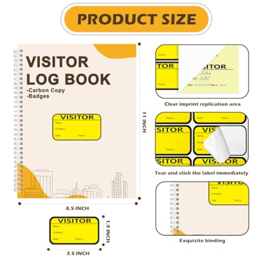 Pack Visitor Badges with Carbo - огляд і ціна Carbon Copy Book