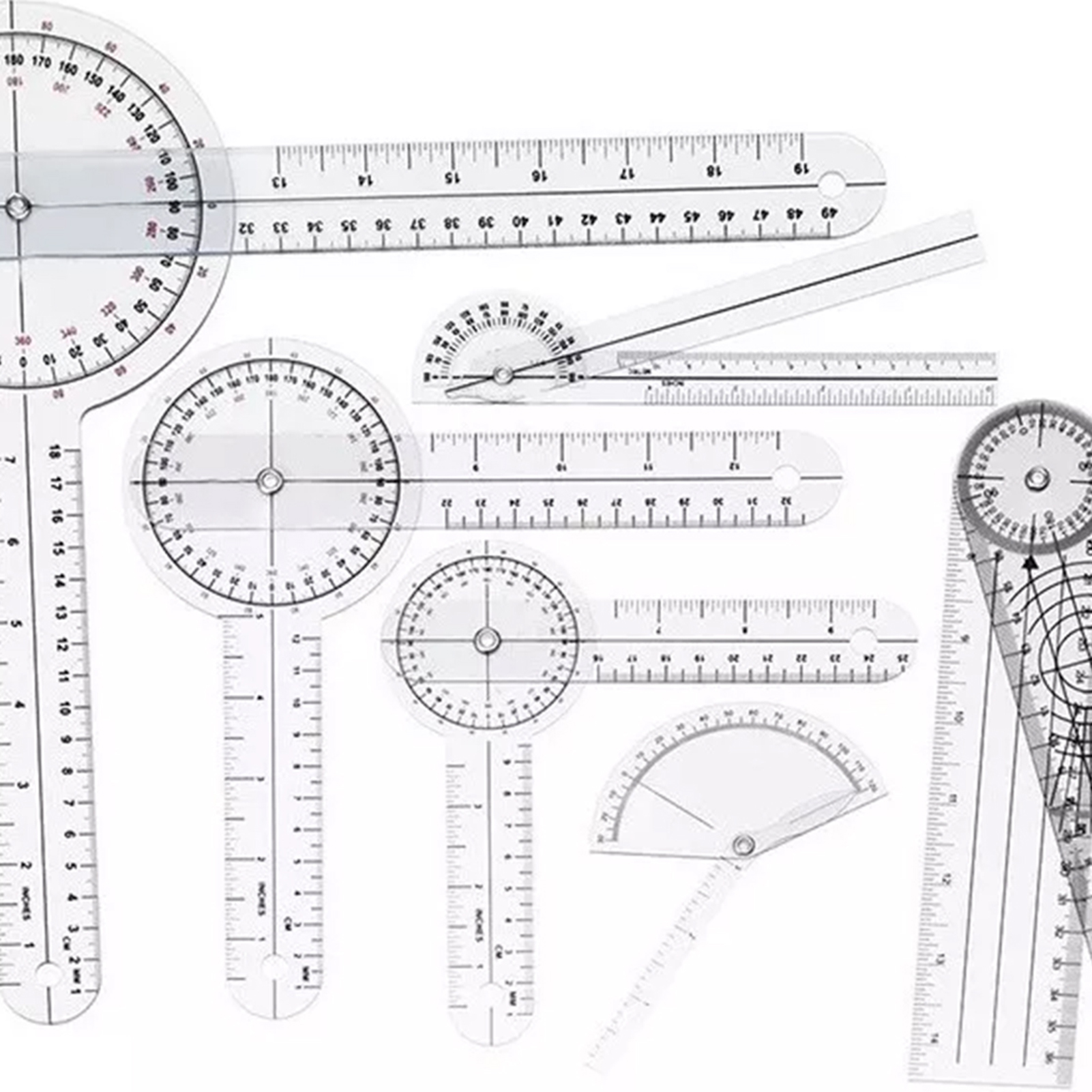 Angle Ruler  Goniometer Set PV - огляд і ціна Ruler Set Transparent
