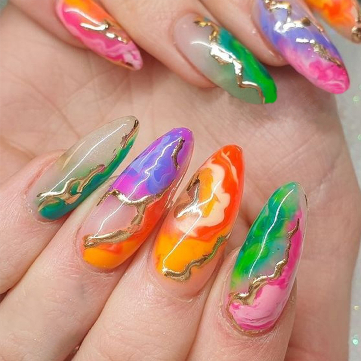Press on Nails Almond Shaped M - огляд і ціна Glue Stick Pack