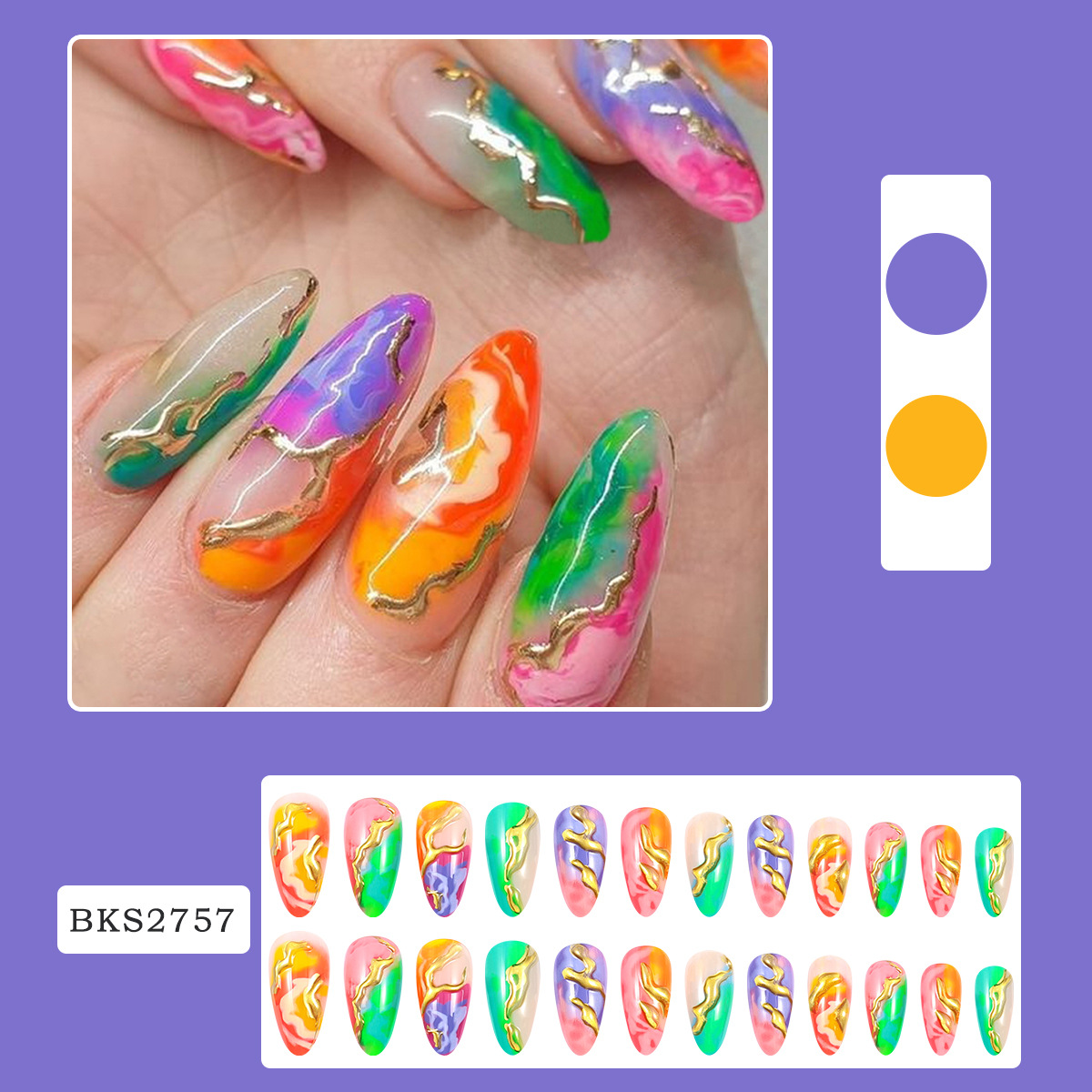 Press on Nails Almond Shaped M - огляд і ціна Glue Stick Pack