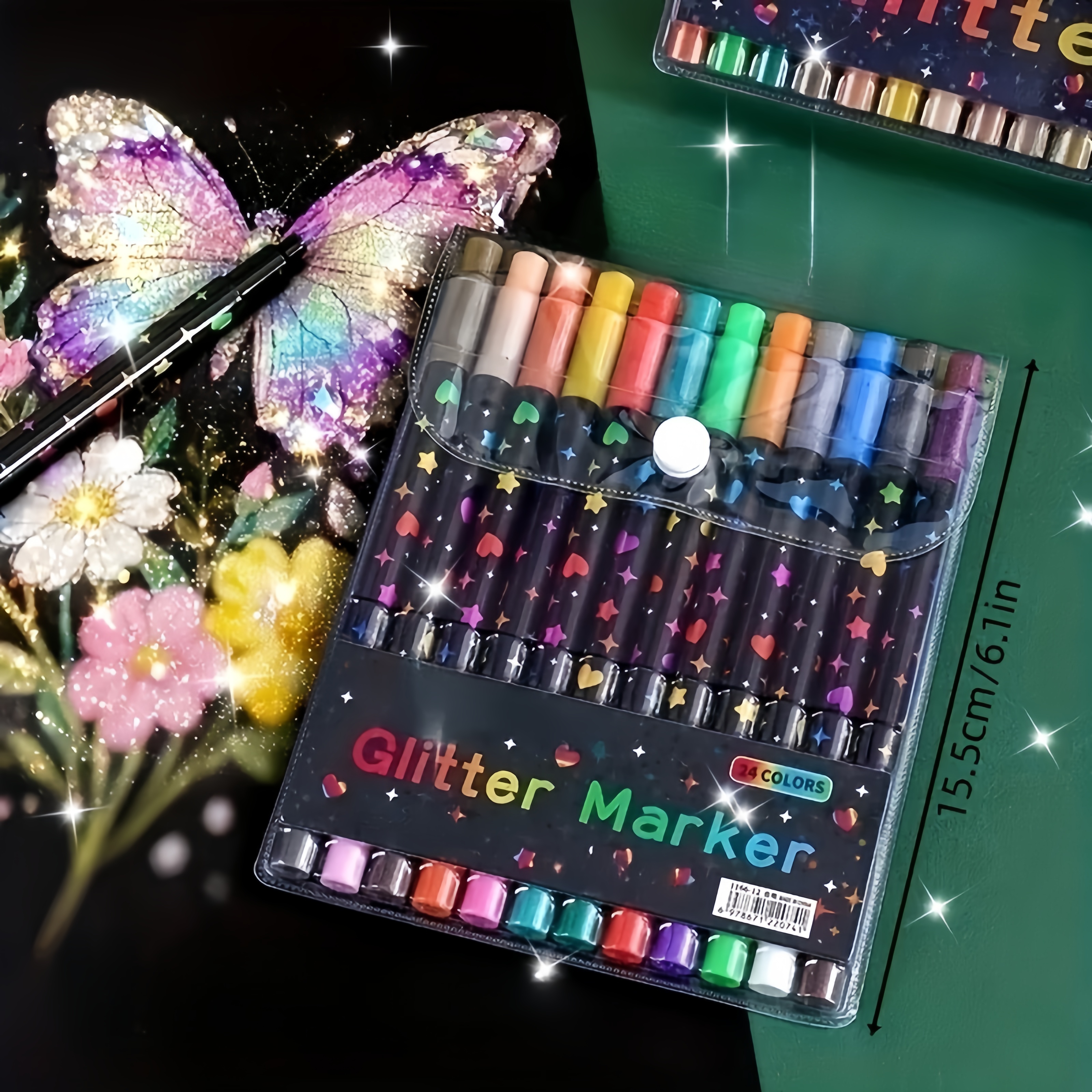 24/48 Color Double-Ended Glitt - огляд і ціна Gel Ink Pen Set