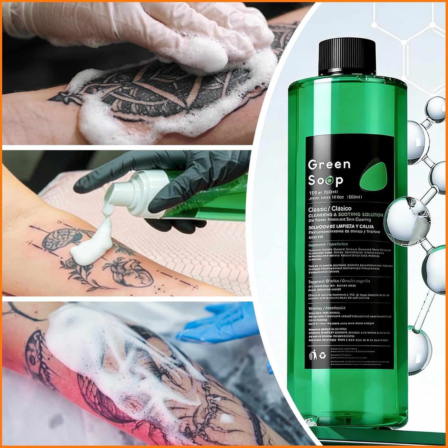 30ml 250ml 500ml Tattoo Green  - огляд і ціна Carbon Copy Book