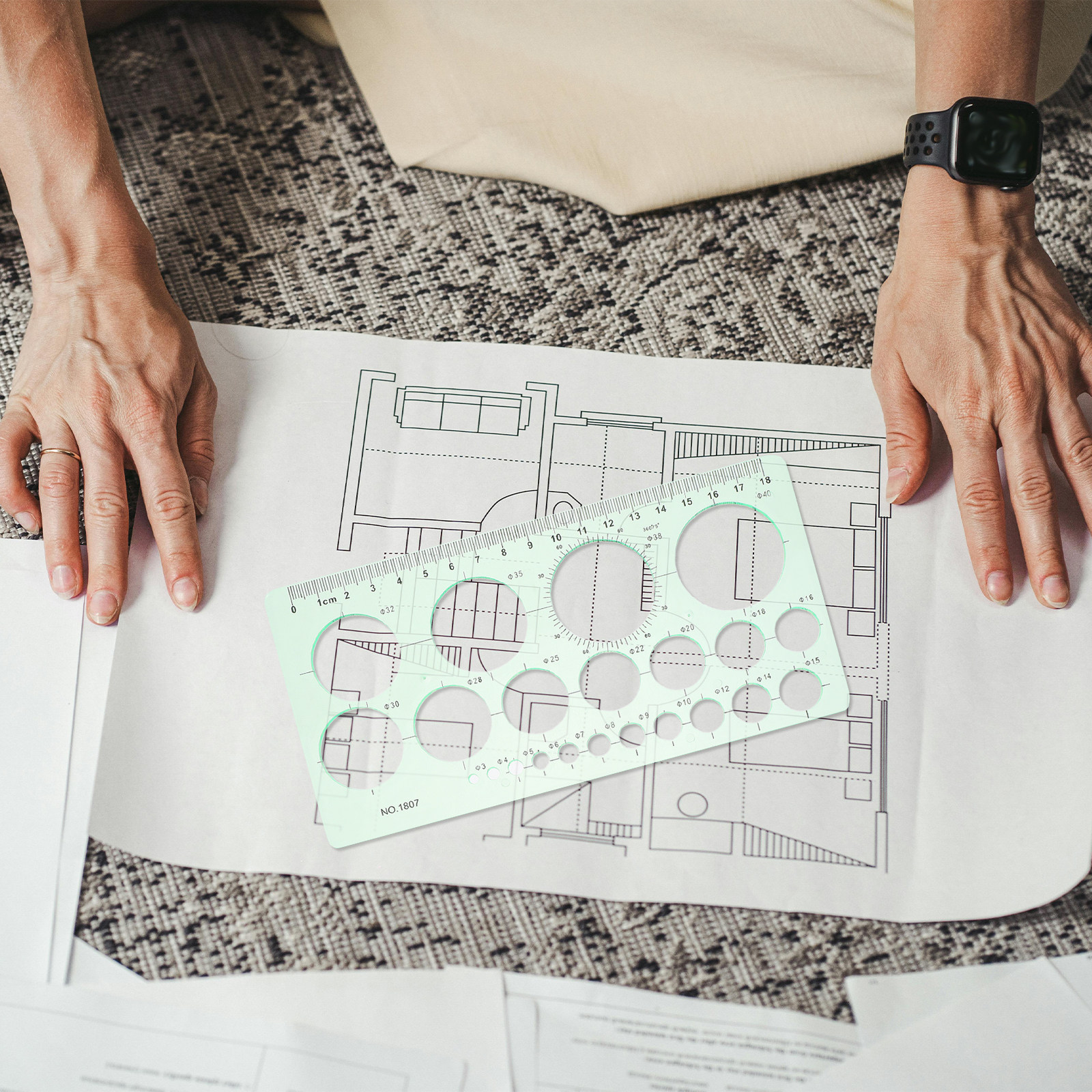 2Pcs Transparent Drawing Templ - огляд і ціна Ruler Set Transparent