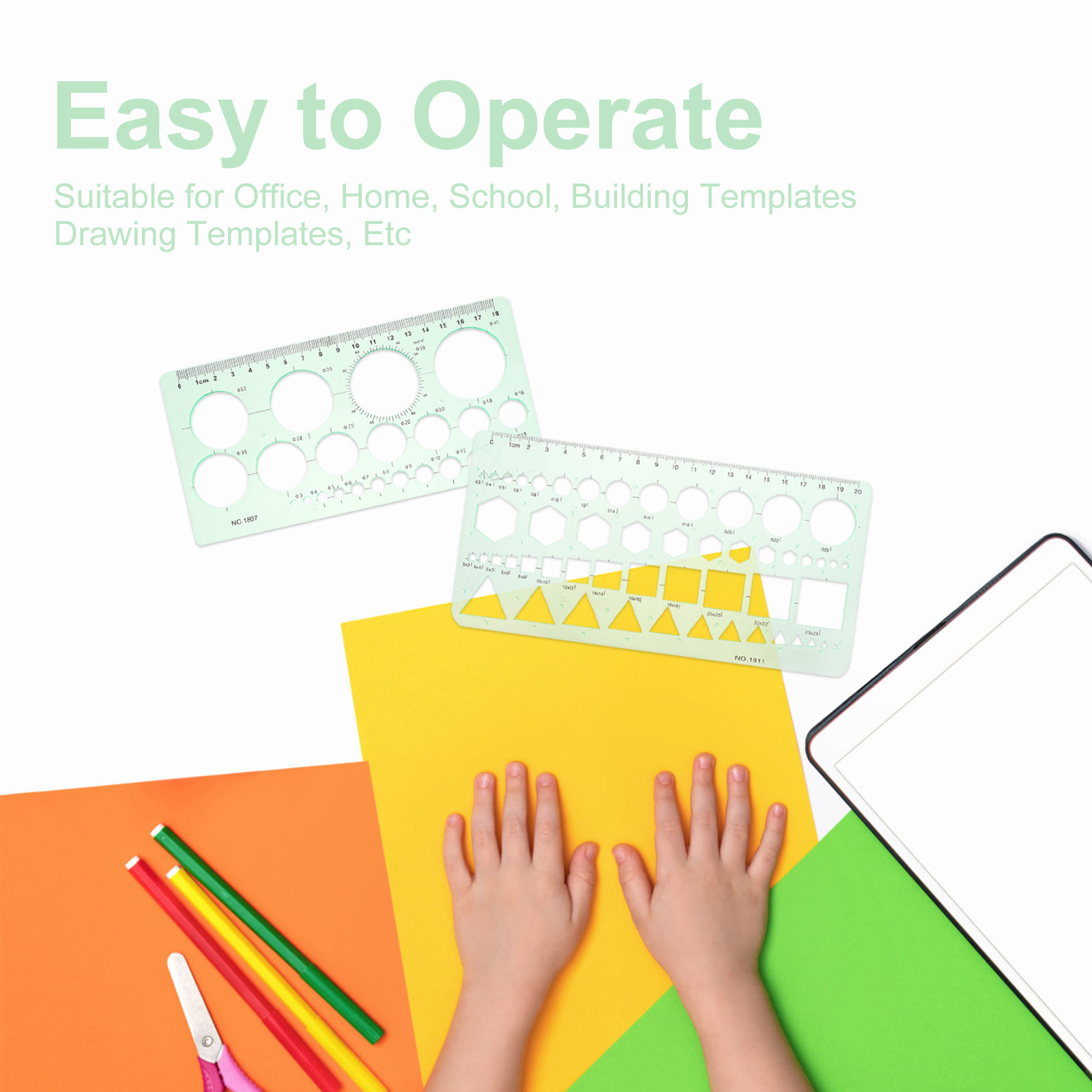 2Pcs Transparent Drawing Templ - огляд і ціна Ruler Set Transparent