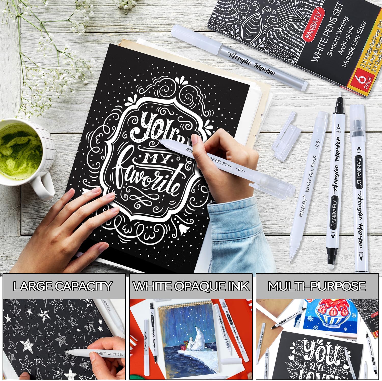 White Ink Pens Set 0.5mm Fine  - огляд і ціна Gel Ink Pen Set