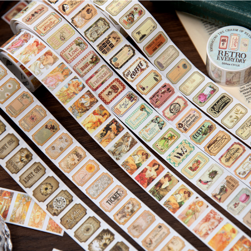25mm*2m Vintage Letter Washi D - огляд і ціна Label Printer Tape