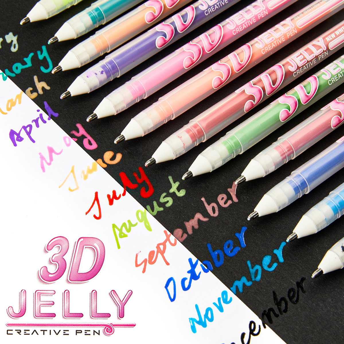SHANDS 12PCS 3D Jelly Gel Pens - огляд і ціна Gel Ink Pen Set