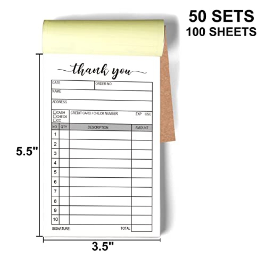 Thank You Receipt Book 2 Packs - огляд і ціна Carbon Copy Book