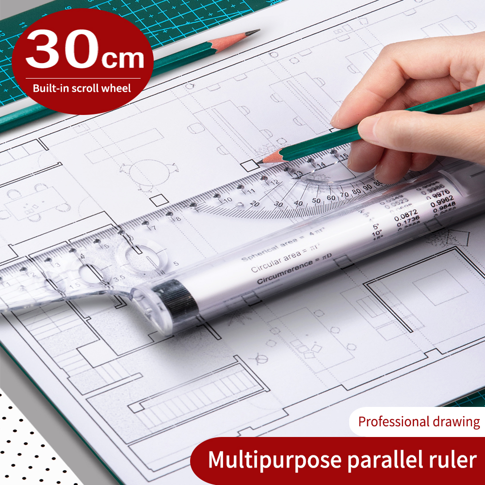 30cm Transparent Parallel Roll - огляд і ціна Ruler Set Transparent
