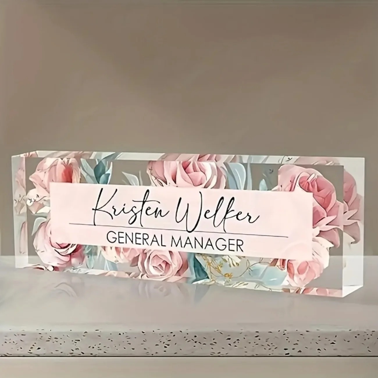 Custom 2D Flat Personalized Ac - огляд і ціна Desk Name Plate
