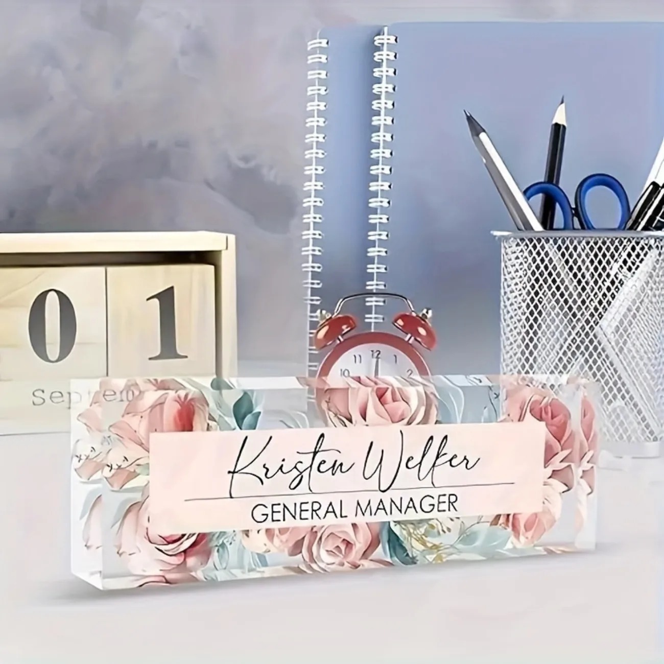Custom 2D Flat Personalized Ac - огляд і ціна Desk Name Plate