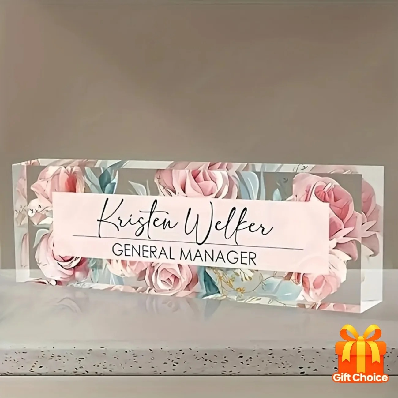 Custom 2D Flat Personalized Ac - огляд і ціна Desk Name Plate