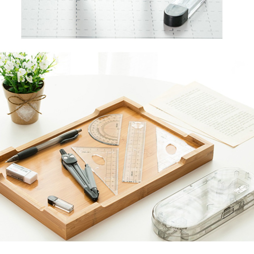 Transparent Ruler Set Eraser S - огляд і ціна Ruler Set Transparent