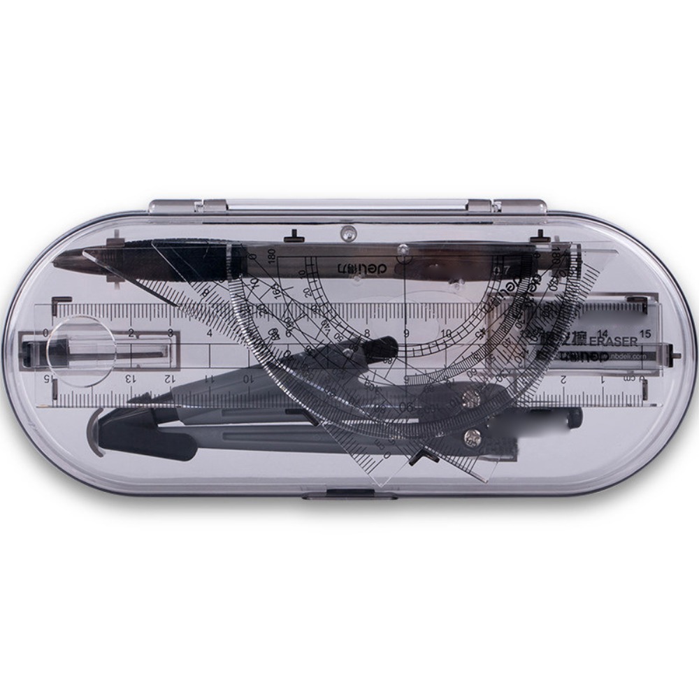 Transparent Ruler Set Eraser S - огляд і ціна Ruler Set Transparent