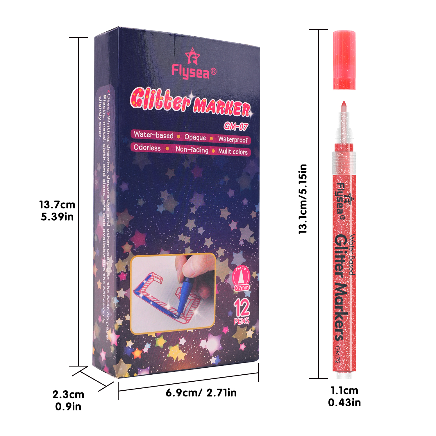 12 PCS Glitter Gel Pen Set wit - огляд і ціна Gel Ink Pen Set