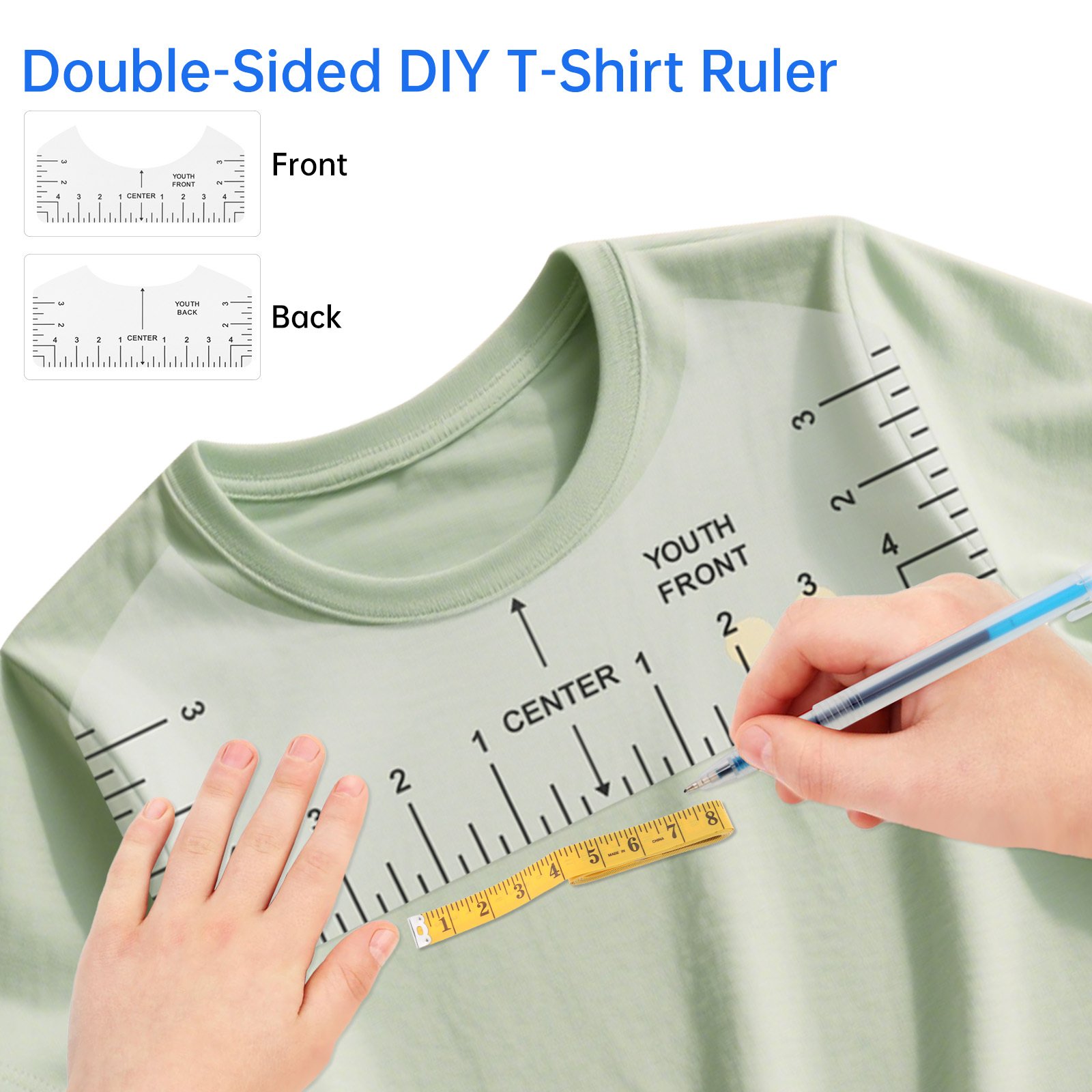 Transparent T-shirt Ruler Guid - огляд і ціна Ruler Set Transparent
