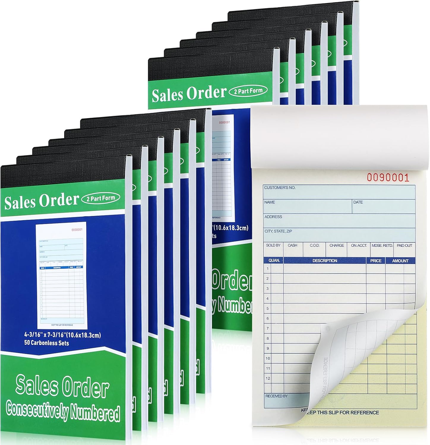12 Pads Sales Order Books 2 Pa - огляд і ціна Carbon Copy Book