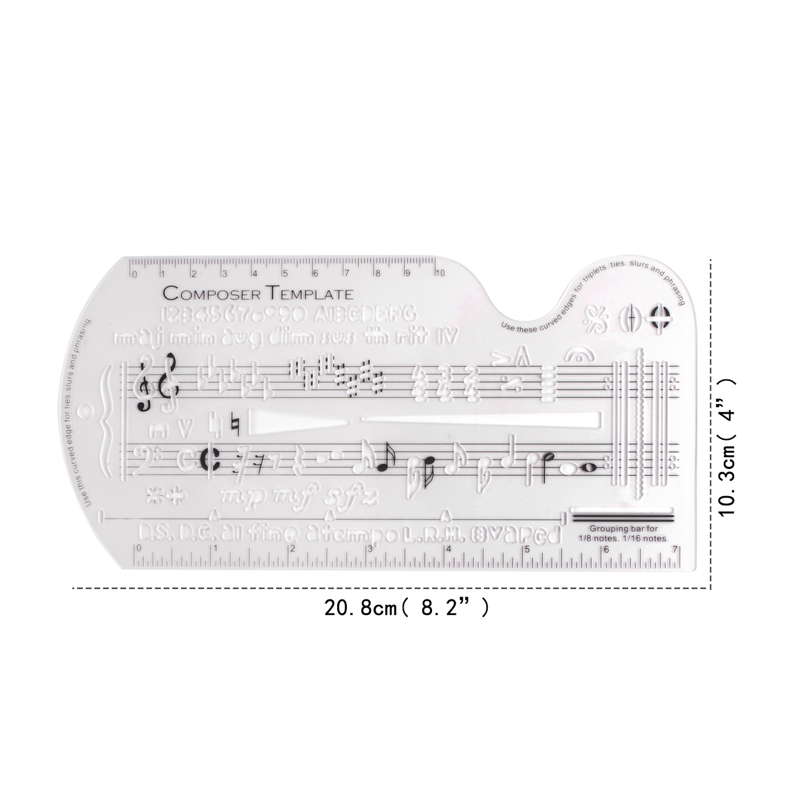 Composer Template Sheet Music  - огляд і ціна Ruler Set Transparent