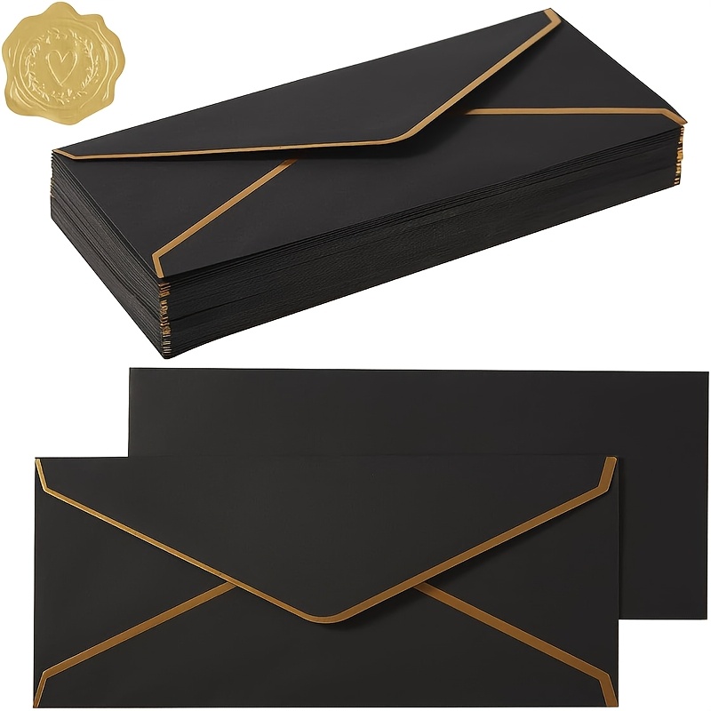 10 PCS  High-end Black Envelop - огляд і ціна Letter Envelope Kraft