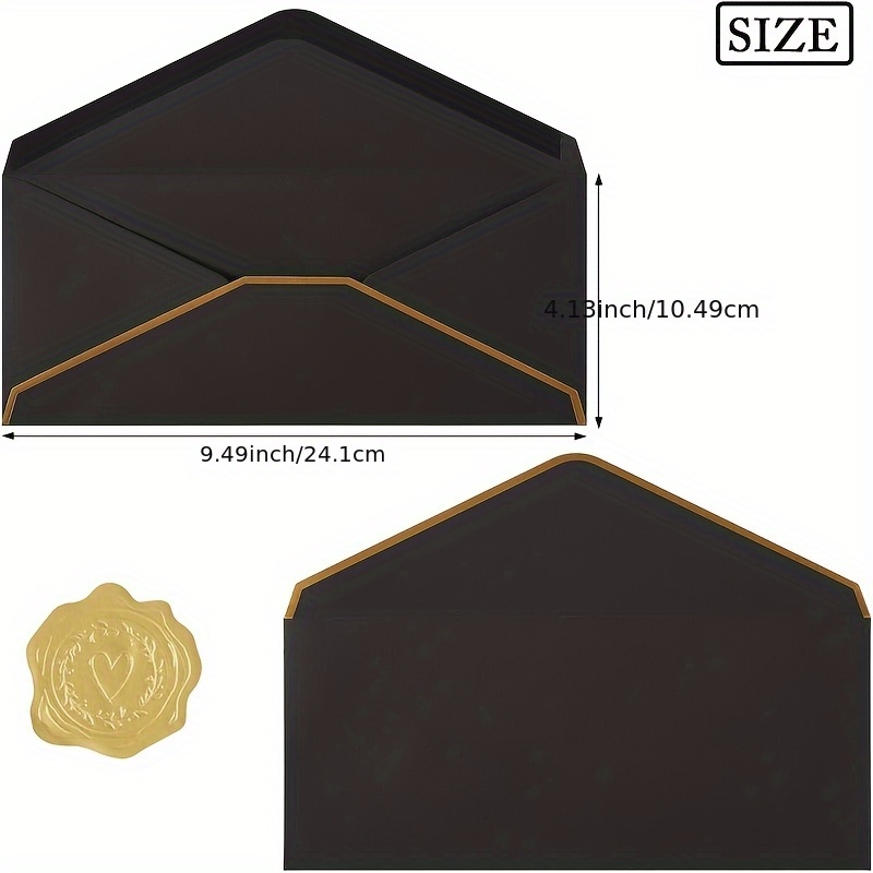 10 PCS  High-end Black Envelop - огляд і ціна Letter Envelope Kraft
