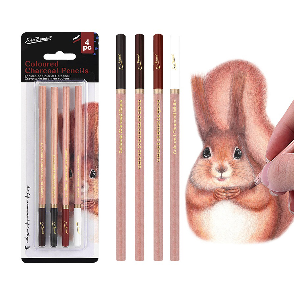 4Pcs Professional Sketch Charc - огляд і ціна Highlighter Set Pastel