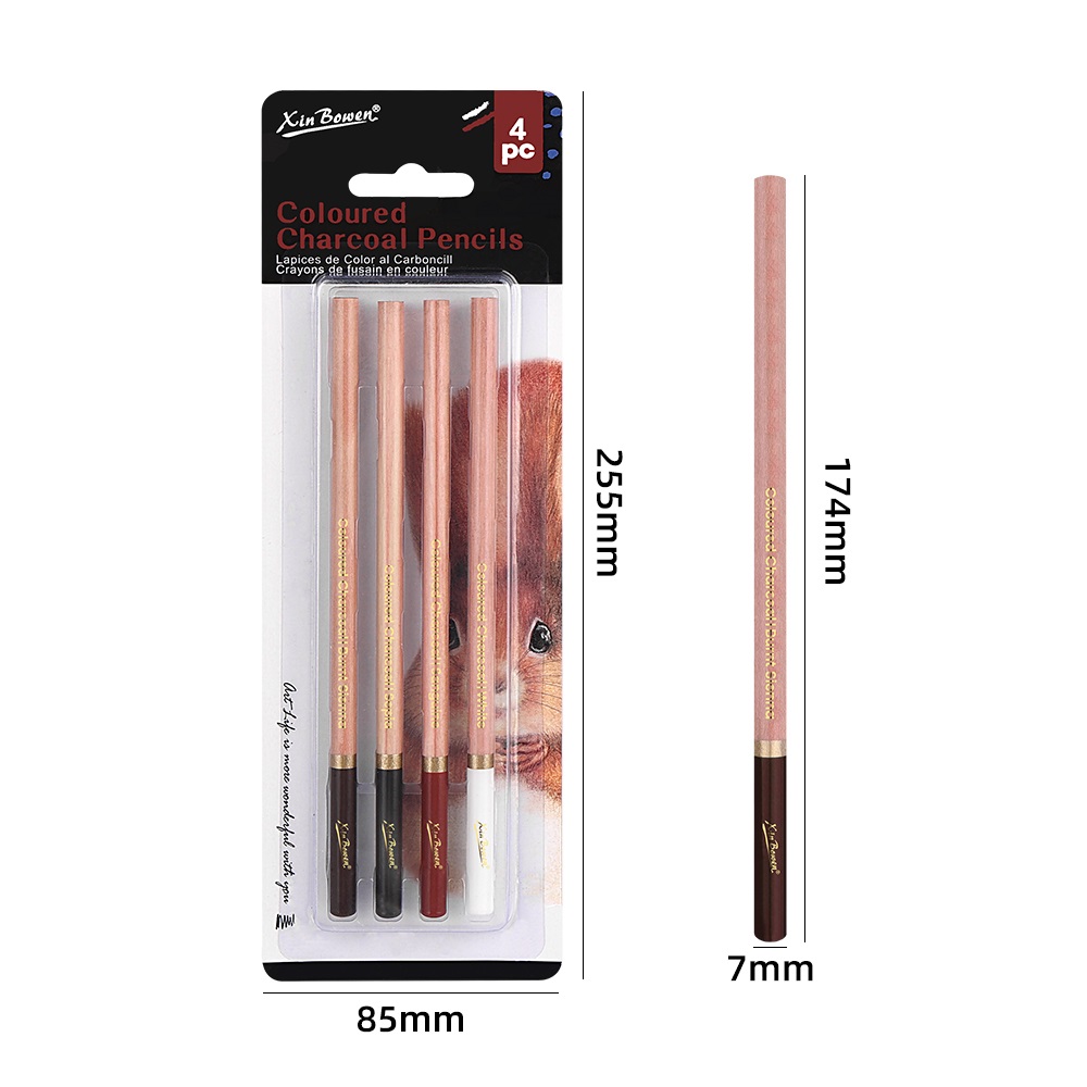 4Pcs Professional Sketch Charc - огляд і ціна Highlighter Set Pastel