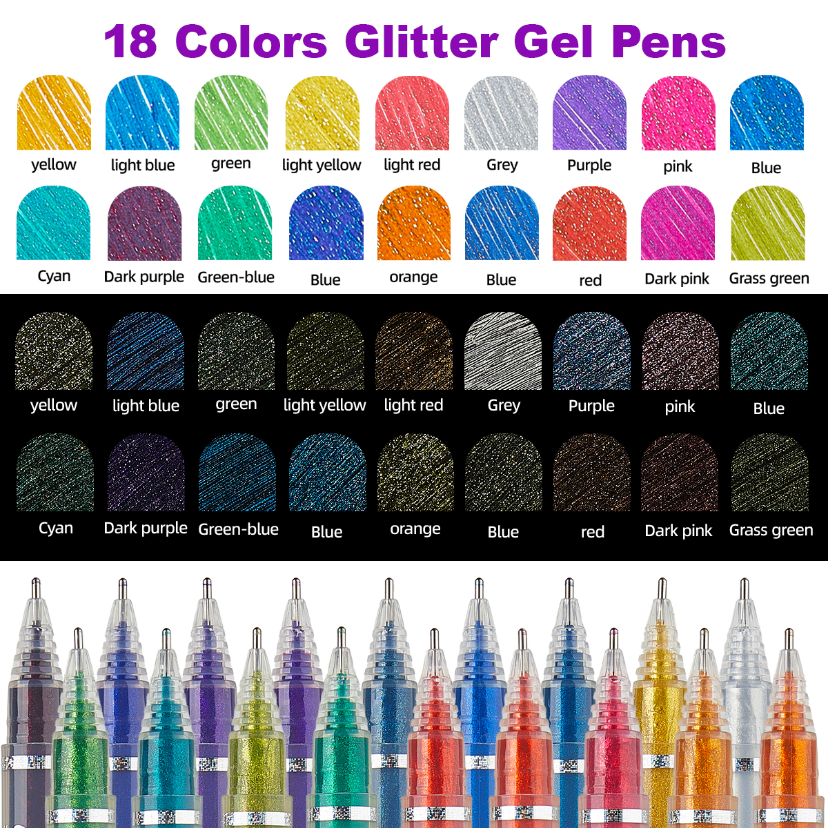 Sparkly Glitter Gel Pens Set 1 - огляд і ціна Gel Ink Pen Set