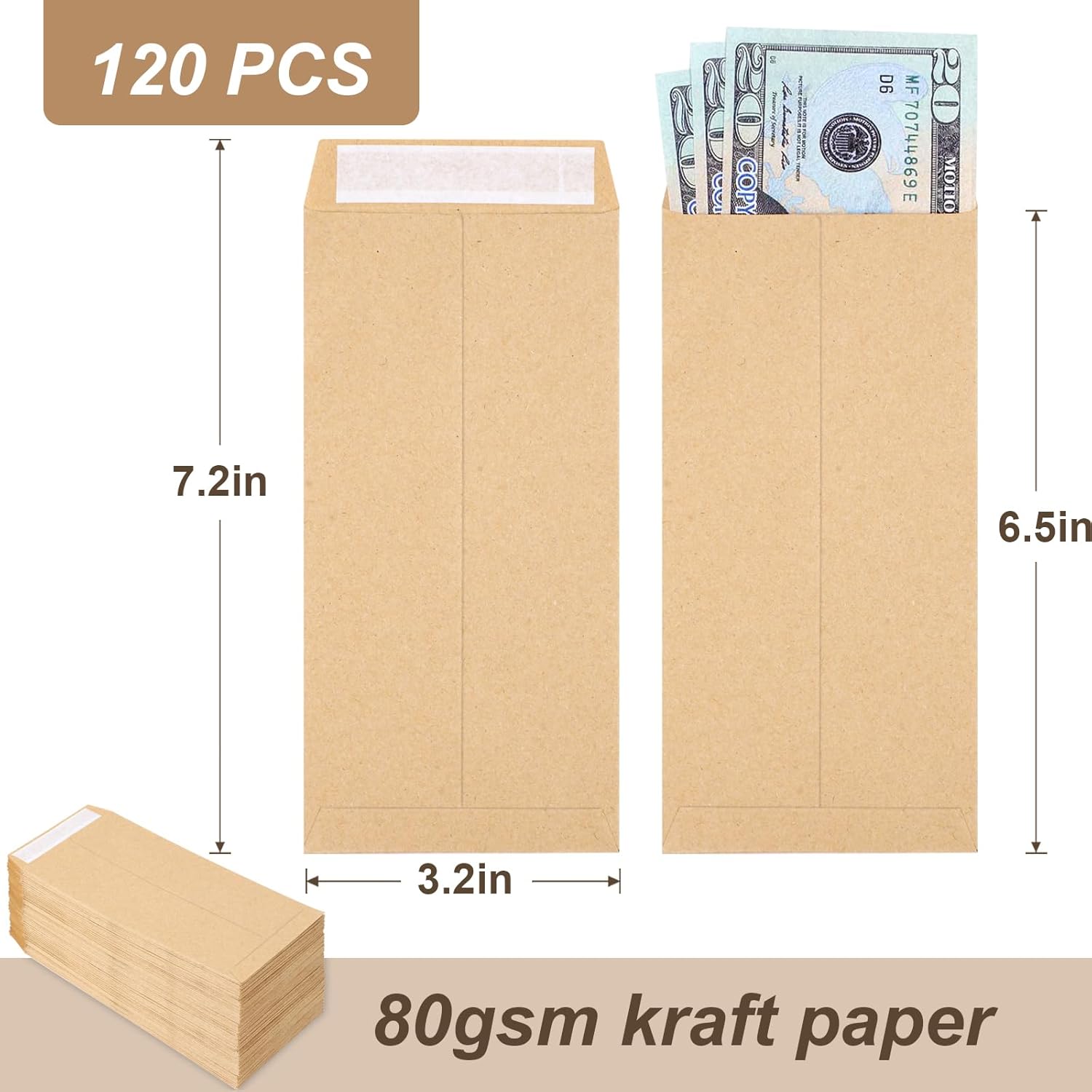 120 Cash Envelopes for Money K - огляд і ціна Letter Envelope Kraft