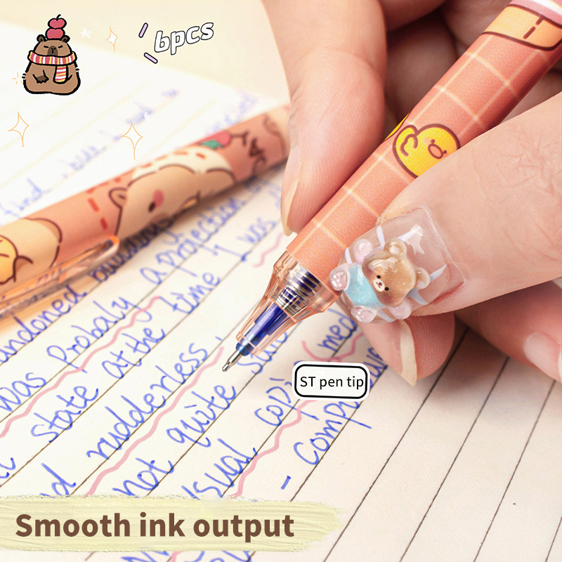 6Pcs Lovely Black and Blue Gel - огляд і ціна Gel Ink Pen Set
