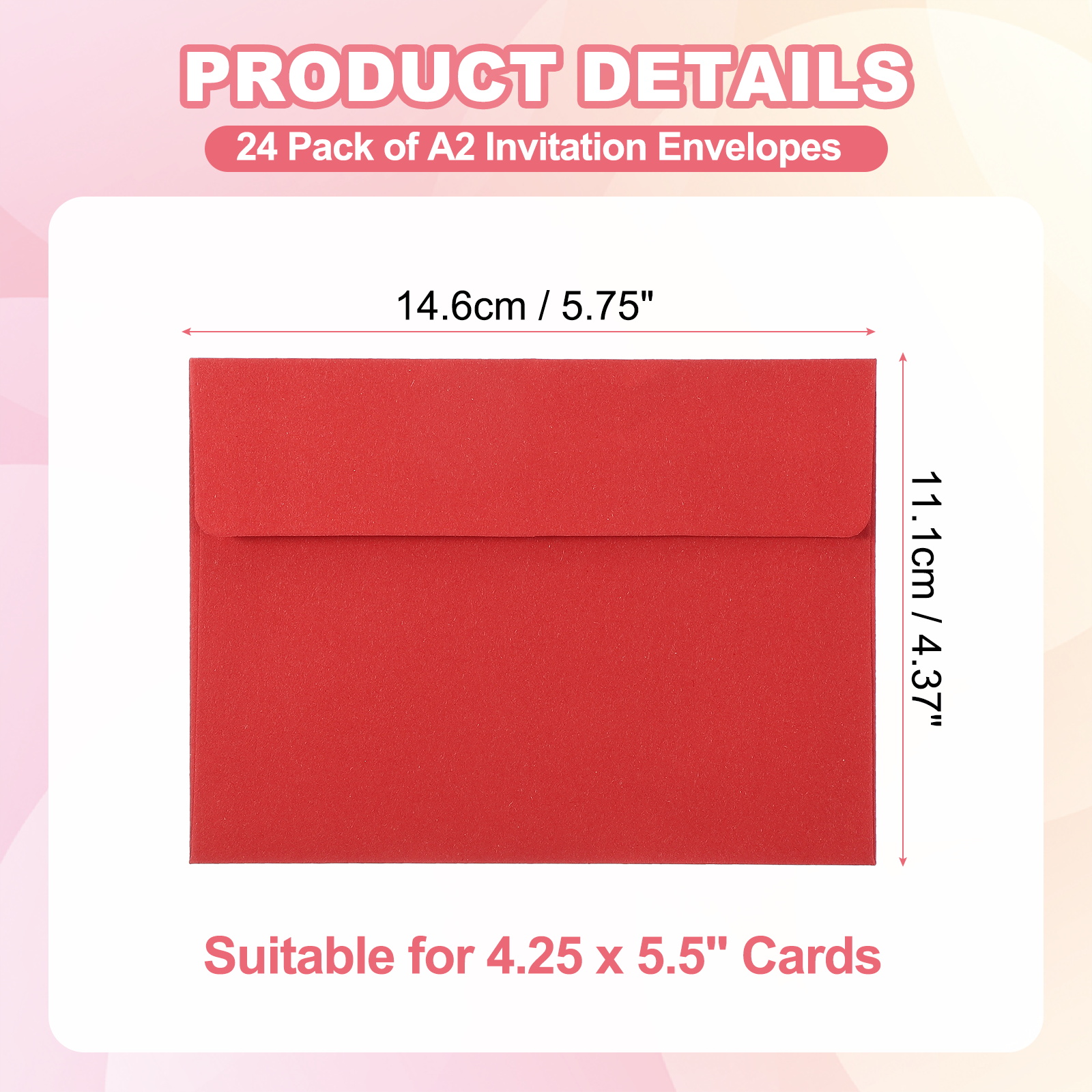 24Pcs A2 Envelopes Self Seal 1 - огляд і ціна Letter Envelope Kraft