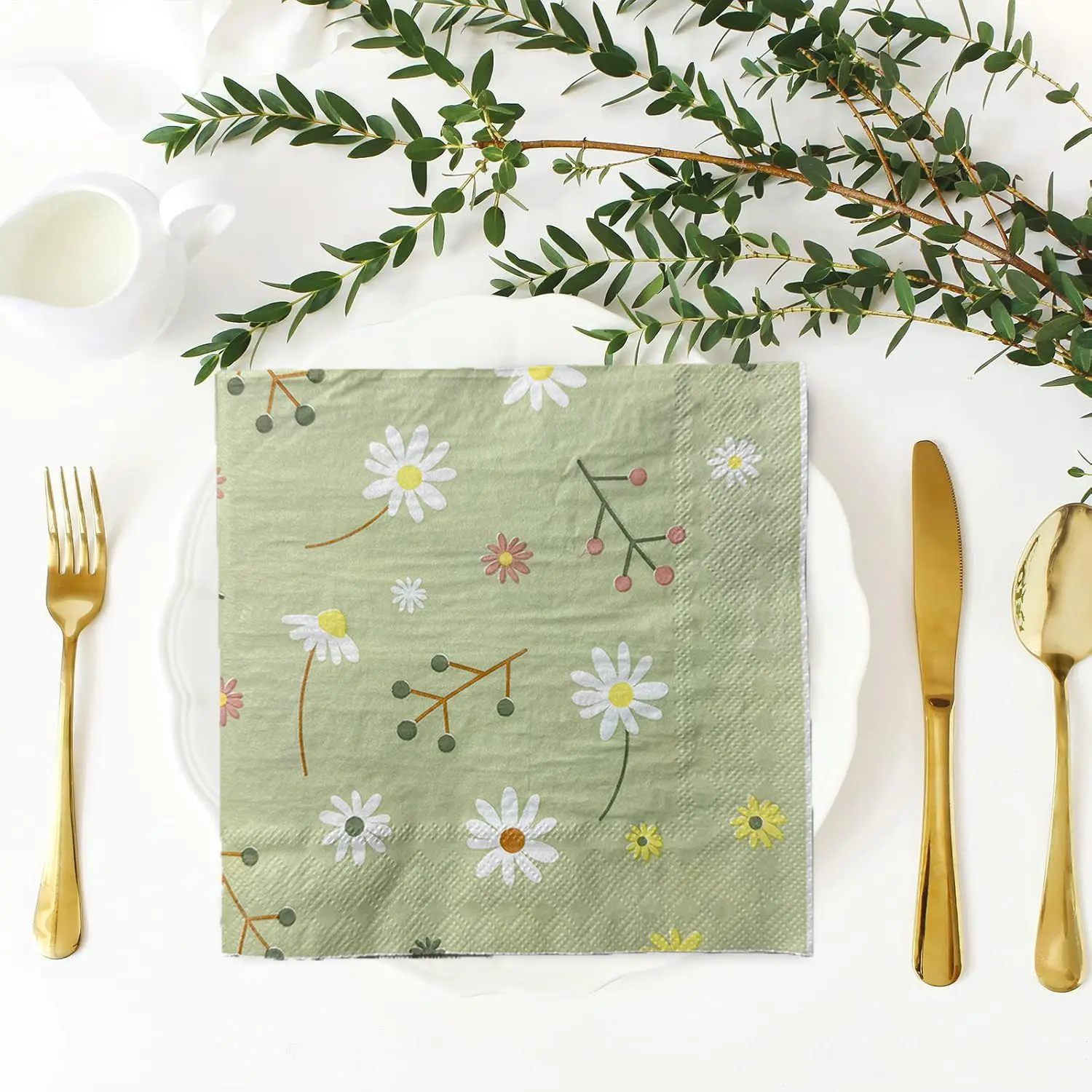 Chamomile Printed Napkin Green - огляд і ціна Graph Paper Pad