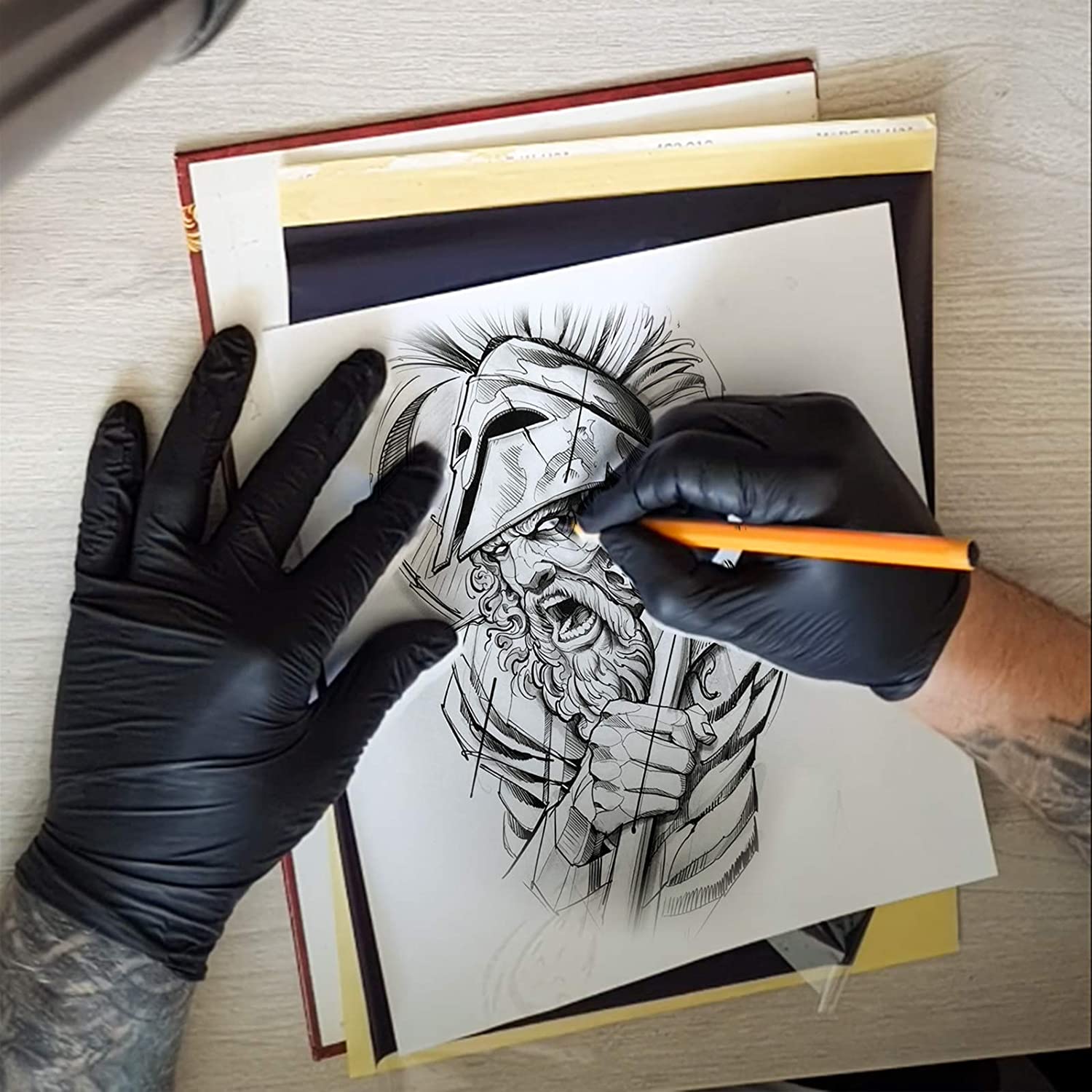 Tattoo Transfer Pape POSEIDON  - огляд і ціна Carbon Copy Book