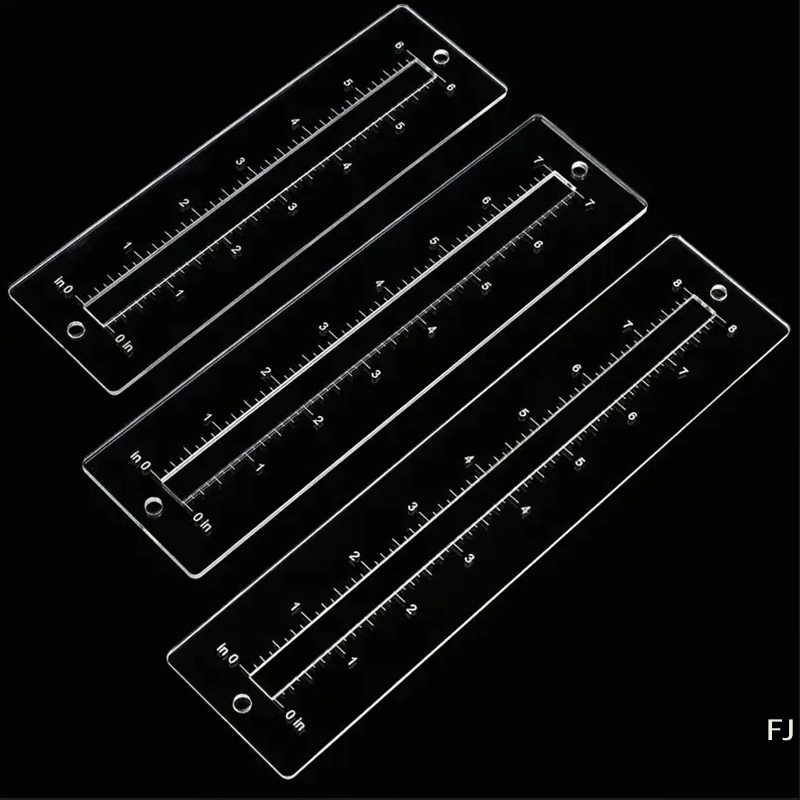 [YU]3pcs Acrylic Zipper Templa - огляд і ціна Ruler Set Transparent