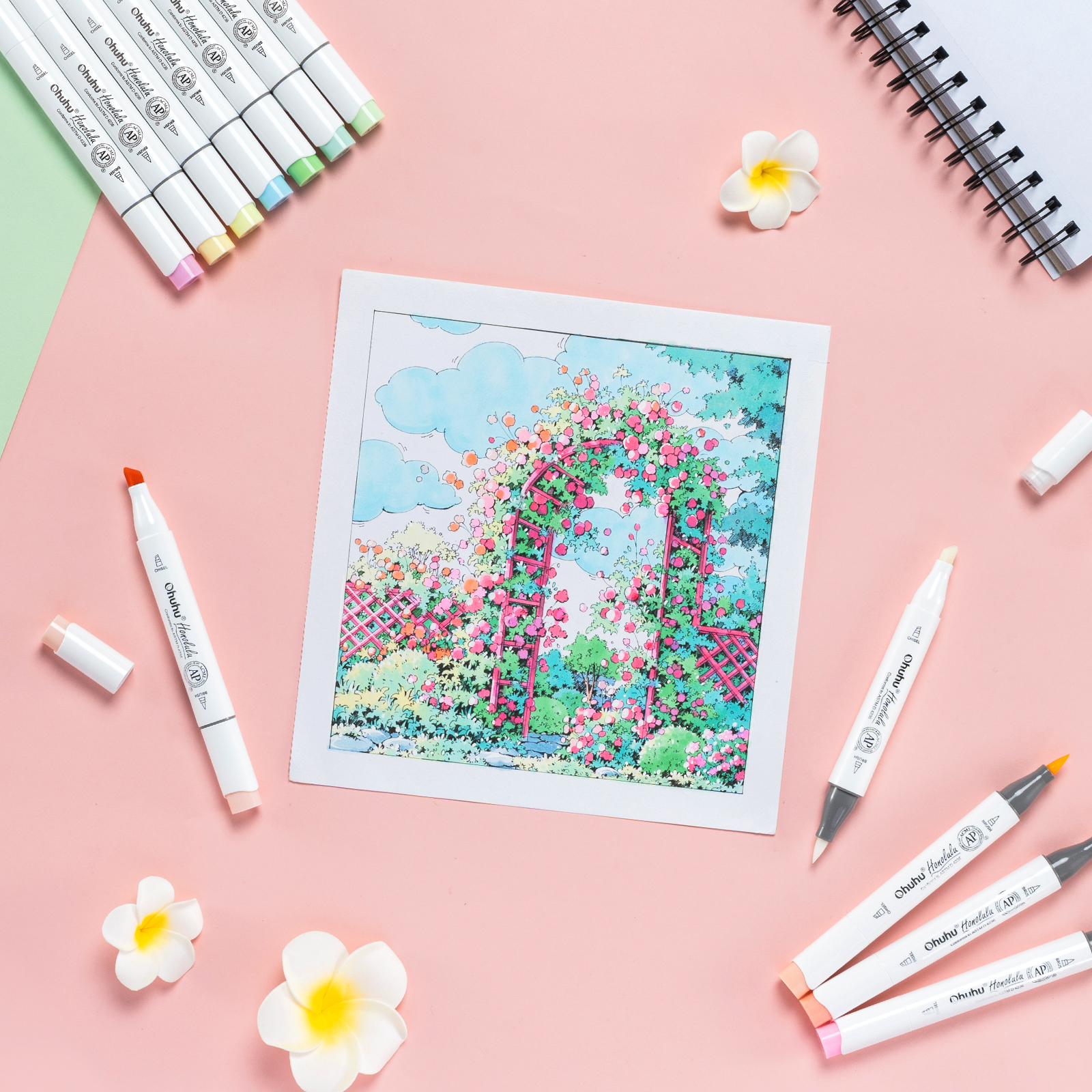 Ohuhu Honolulu 48 Pastel Color - огляд і ціна Highlighter Set Pastel