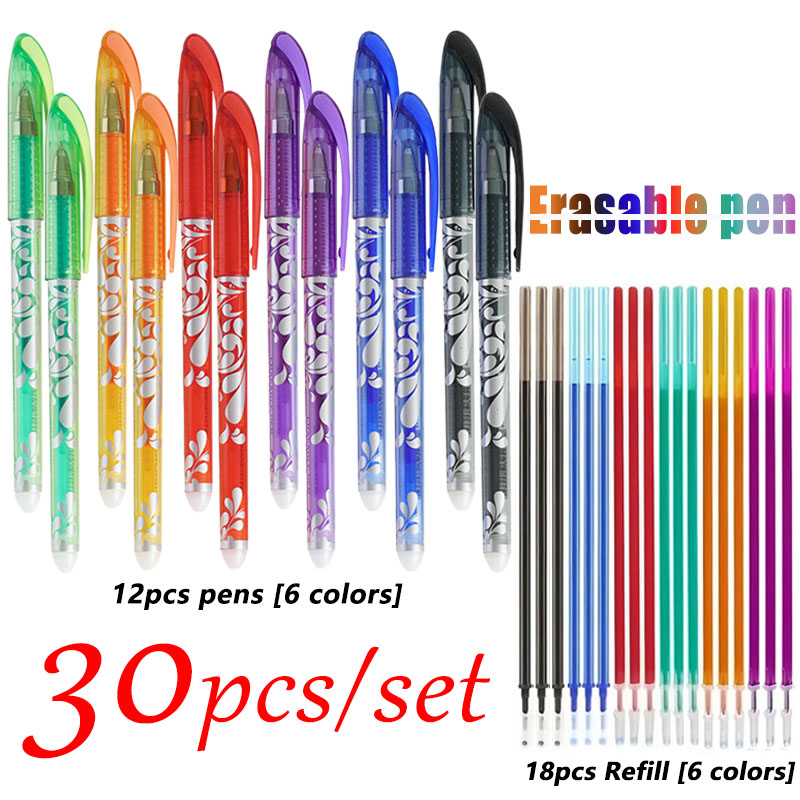 24/30pcs Set Multicolor Erasab - огляд і ціна Gel Ink Pen Set
