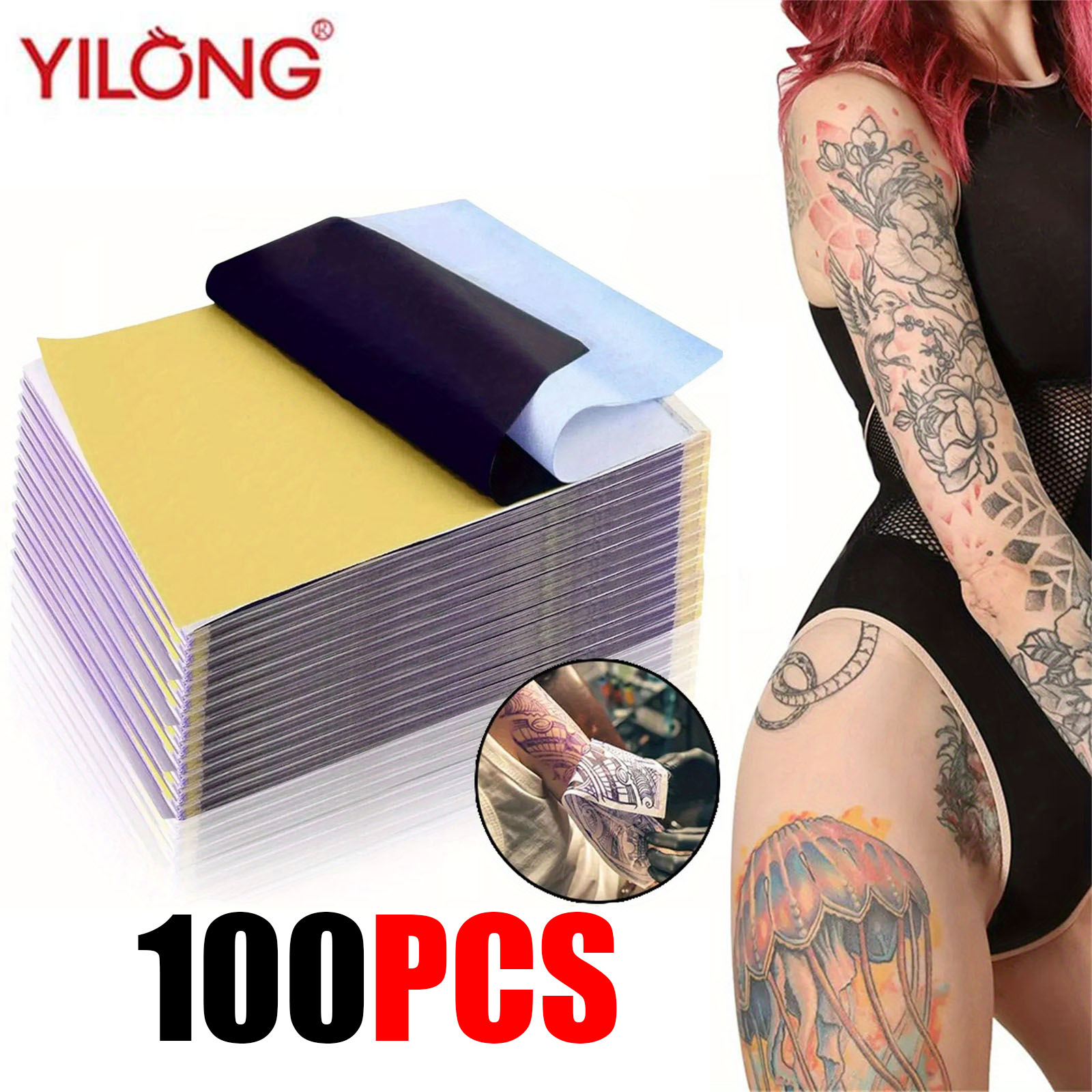 100PCS Professional Tattoo Tra - огляд і ціна Carbon Copy Book