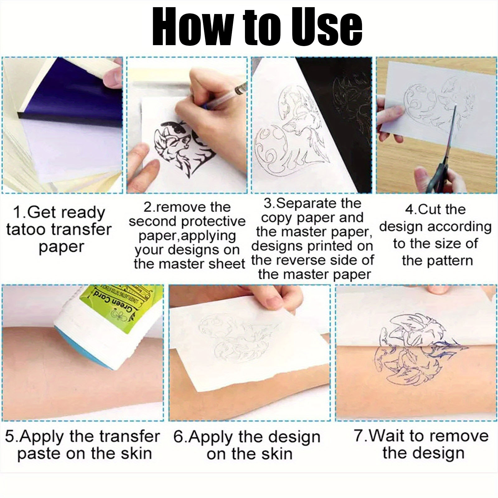 100PCS Professional Tattoo Tra - огляд і ціна Carbon Copy Book
