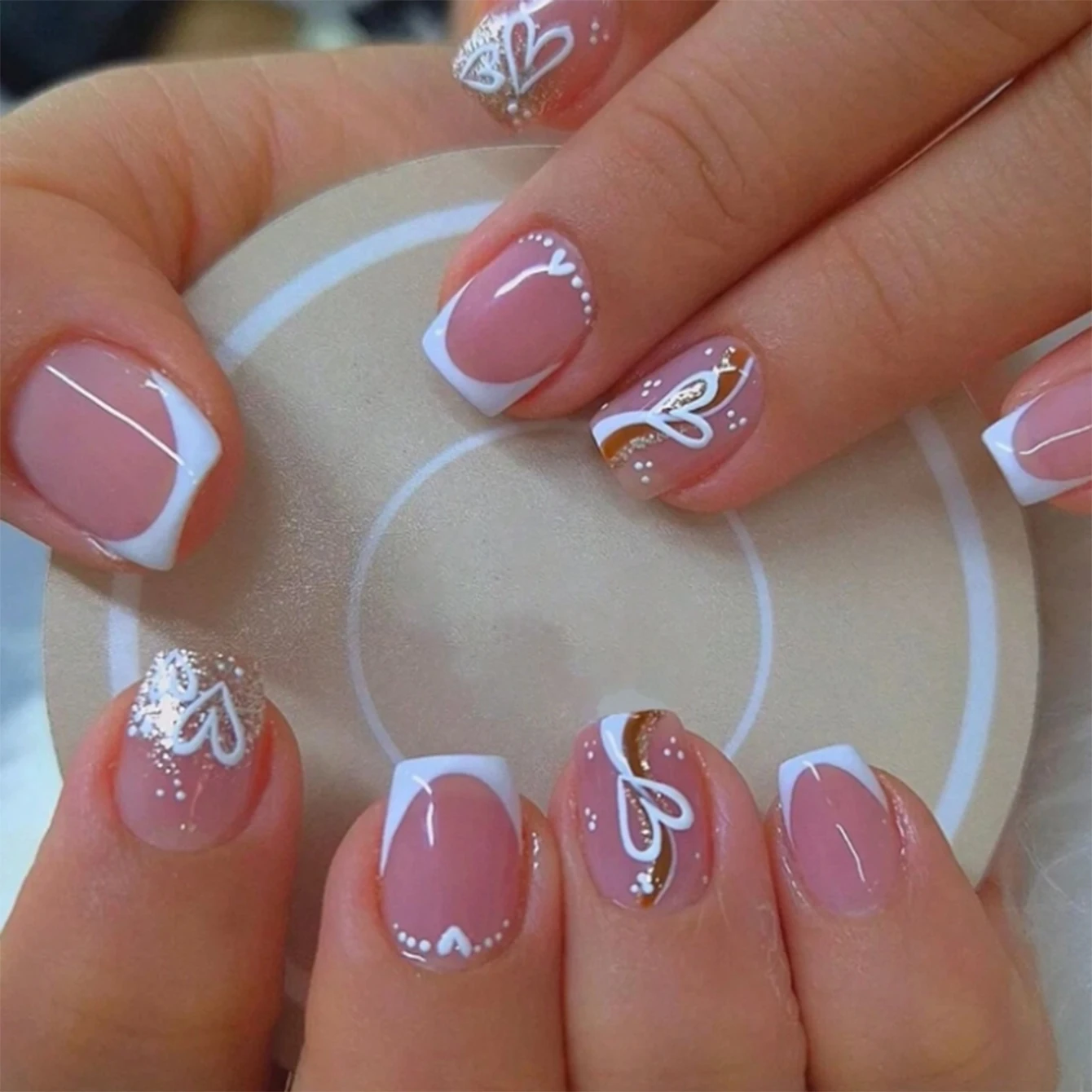 24PCS nude pink short square f - огляд і ціна Glue Stick Pack