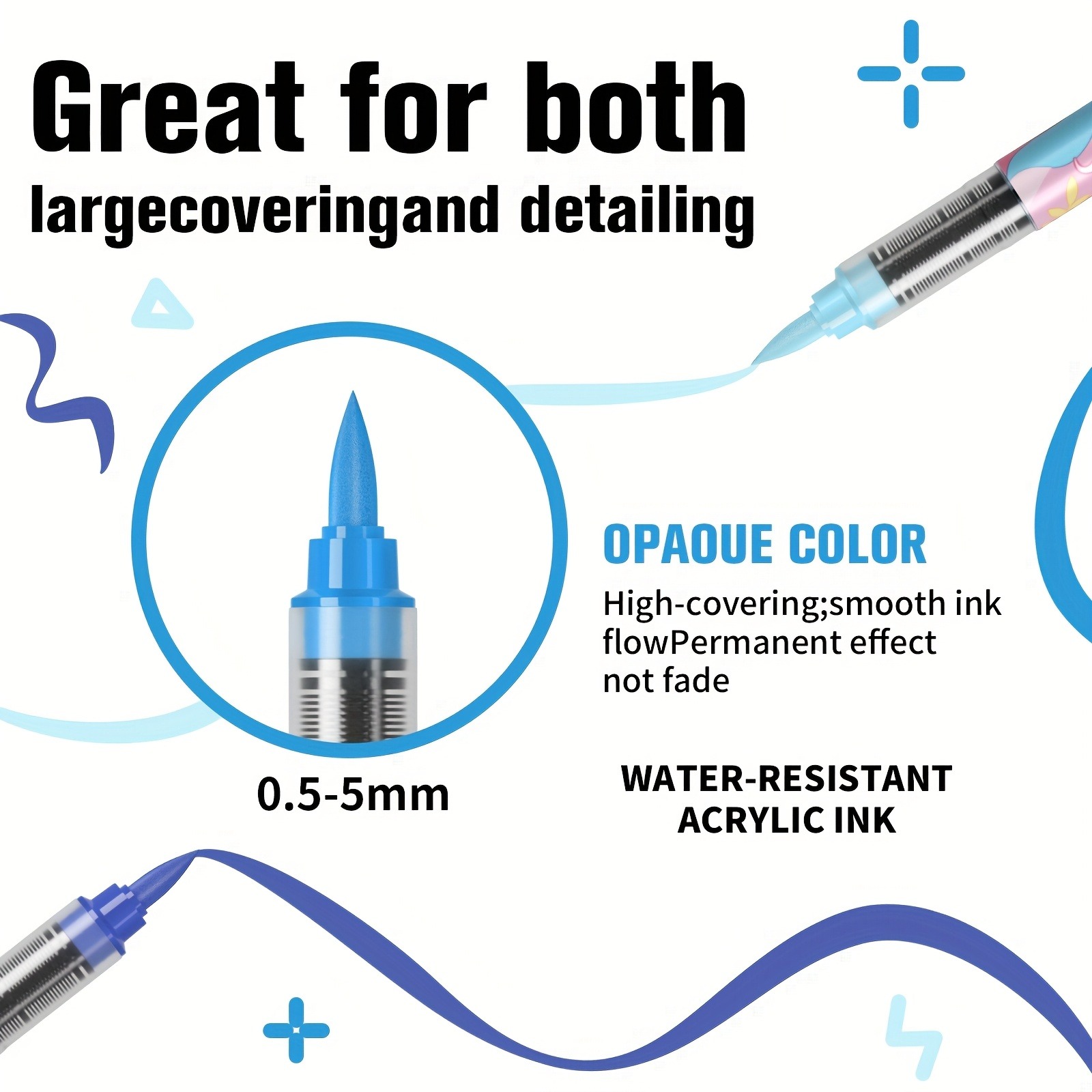 12 Colors Cold Tone Acrylic Pa - огляд і ціна Highlighter Set Pastel