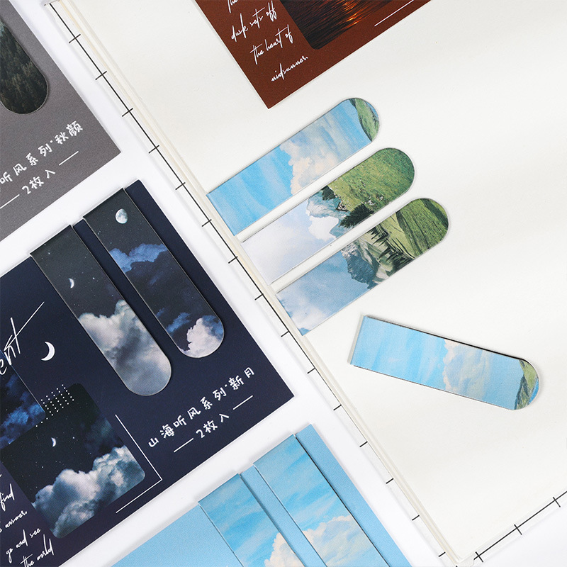 2 Pcs/set Beautiful Scenery Ma - огляд і ціна Bookmark Magnetic Clip