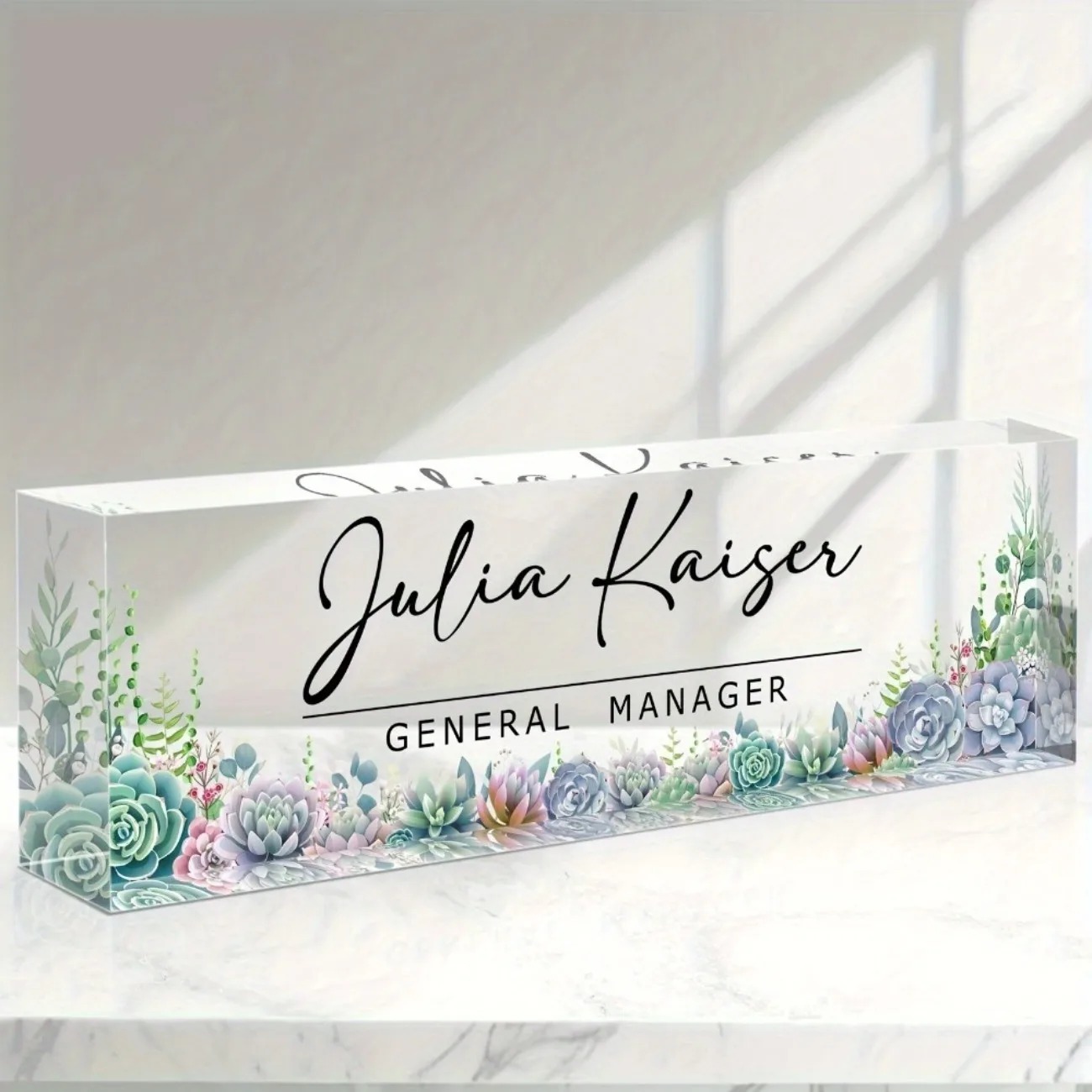[2D Flat] 1pc Custom Floral De - огляд і ціна Desk Name Plate