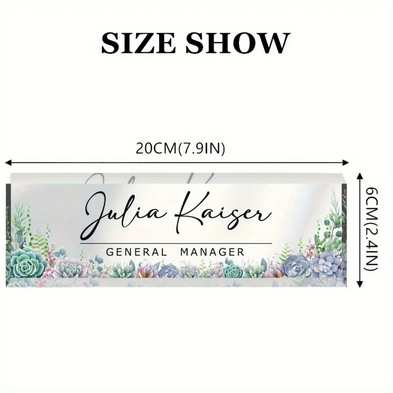 [2D Flat] 1pc Custom Floral De - огляд і ціна Desk Name Plate