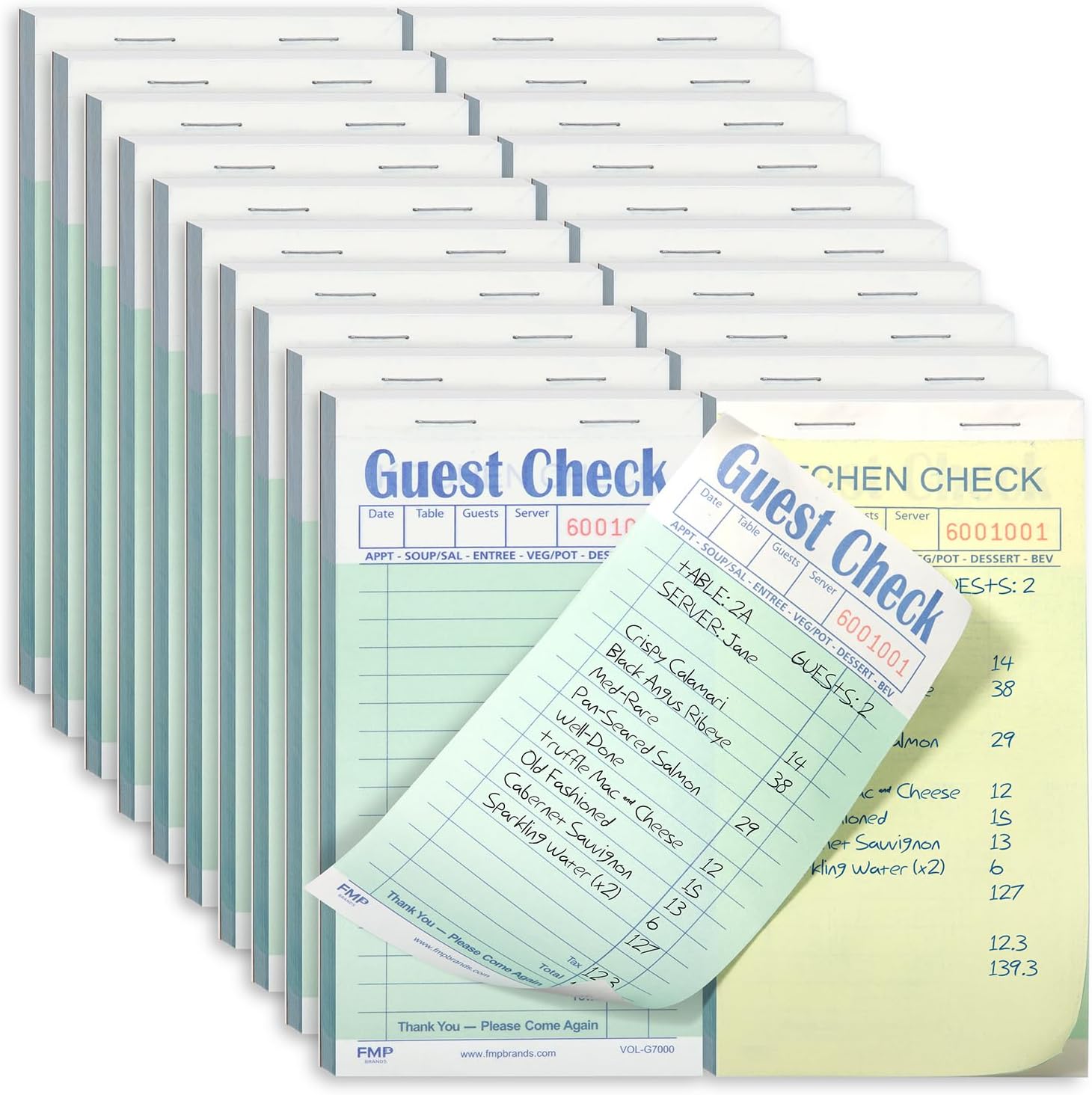 Server Guest Check Book 2 Part - огляд і ціна Carbon Copy Book